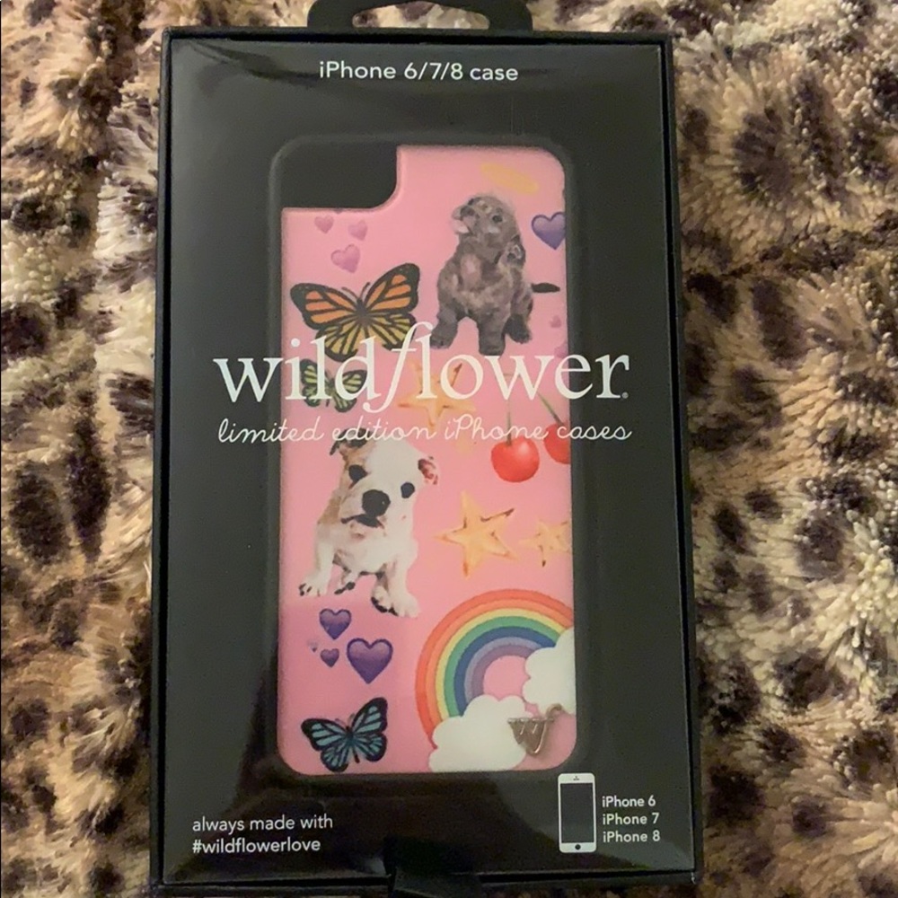 Wildflower puppy love iPhone 6,7,8 case